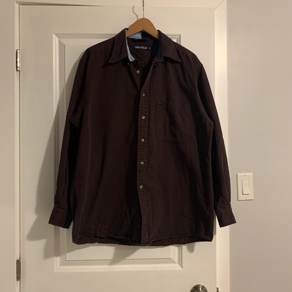 Vintage Plum Nautica Button Down Shirt - Picture 4 of 5